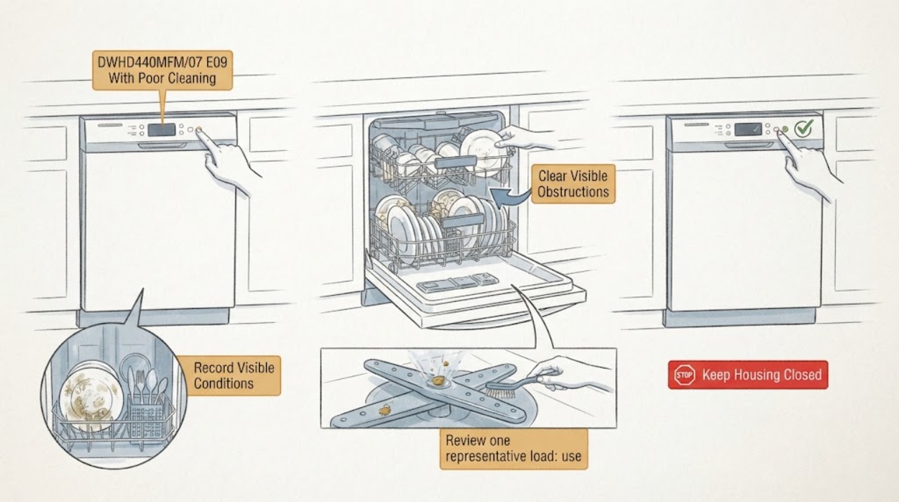 DWHD440MFM/07 E09 With Poor Cleaning