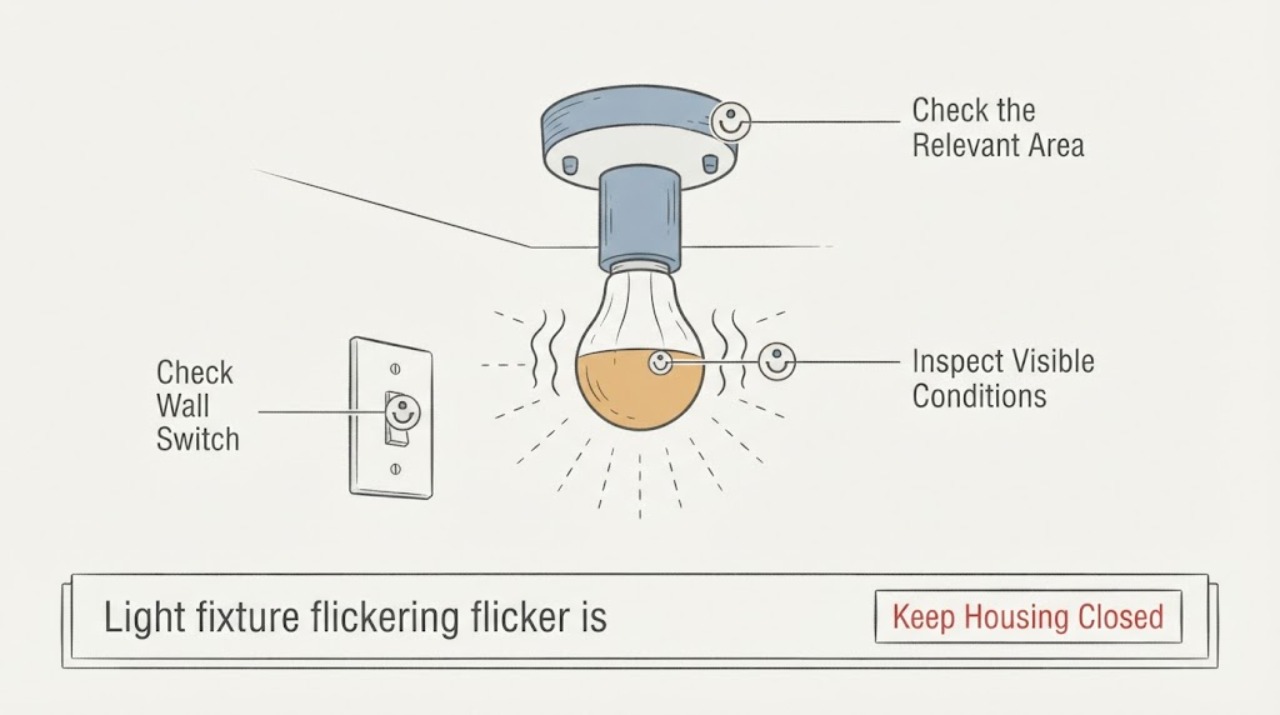Light fixture flickering flicker is