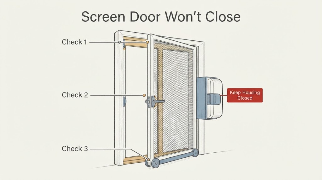 Screen Door Won't Close