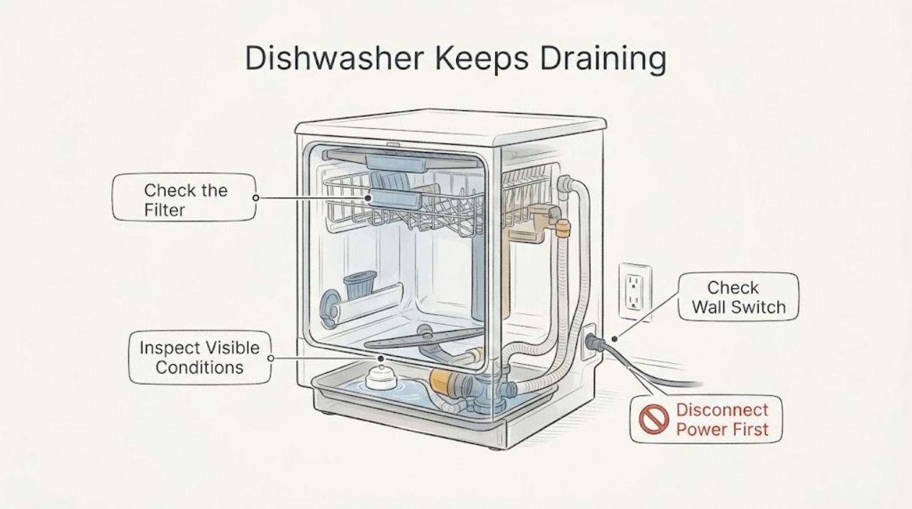 Dishwasher Keeps Draining