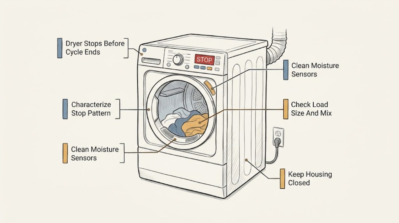 Dryer Stops Before Cycle Ends