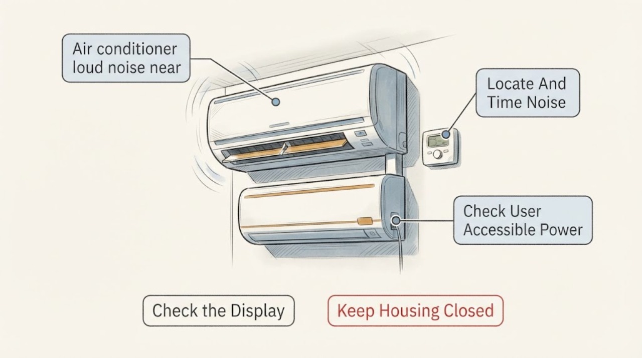 Air conditioner loud noise near