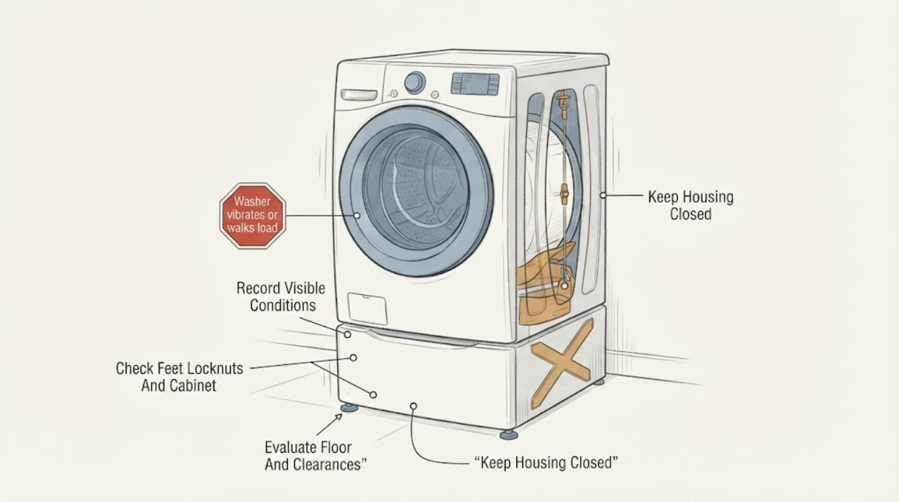 Washer vibrates or walks load