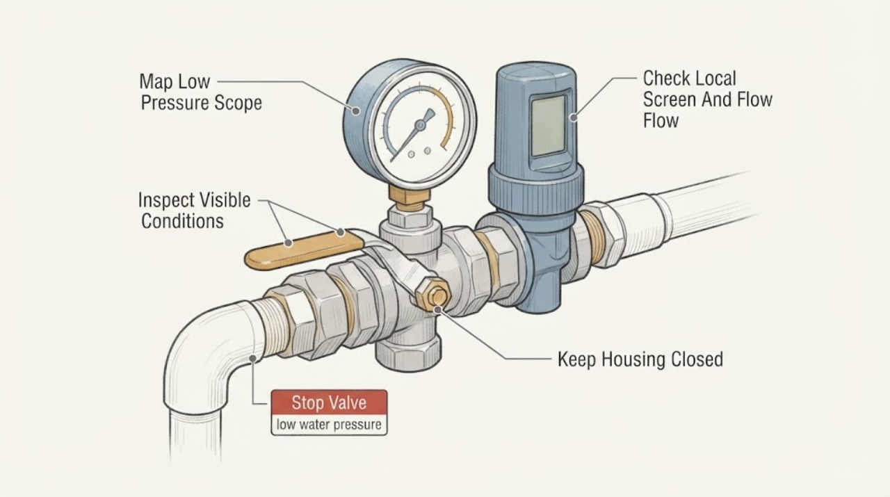 Valve low water pressure
