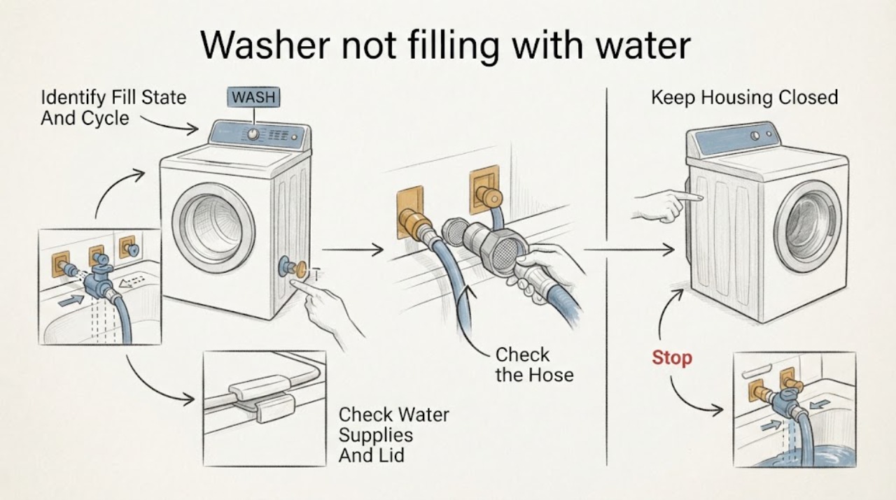 Washer not filling with water