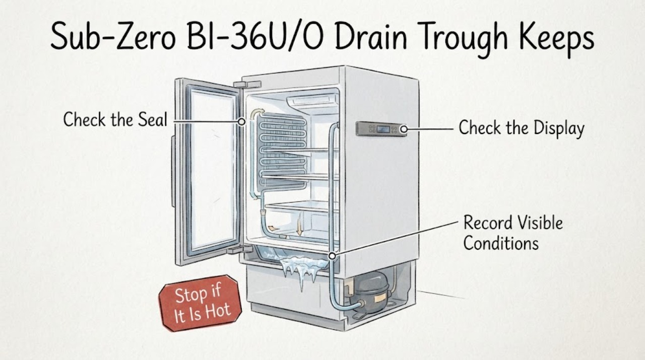 Sub-Zero BI-36U/O Drain Trough Keeps