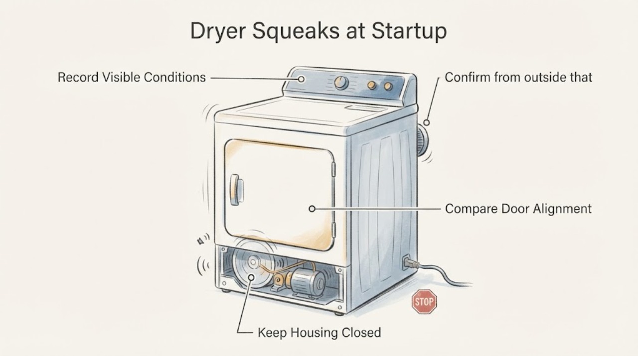 Dryer Squeaks at Startup
