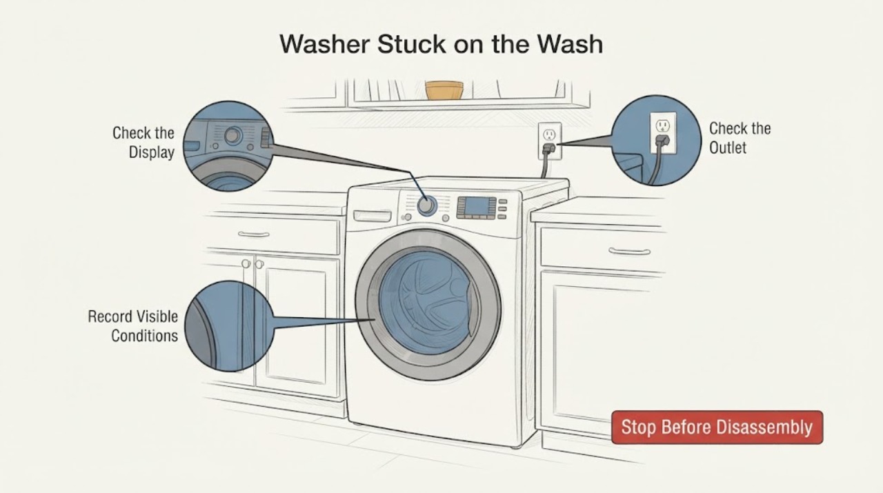 Washer Stuck on the Wash