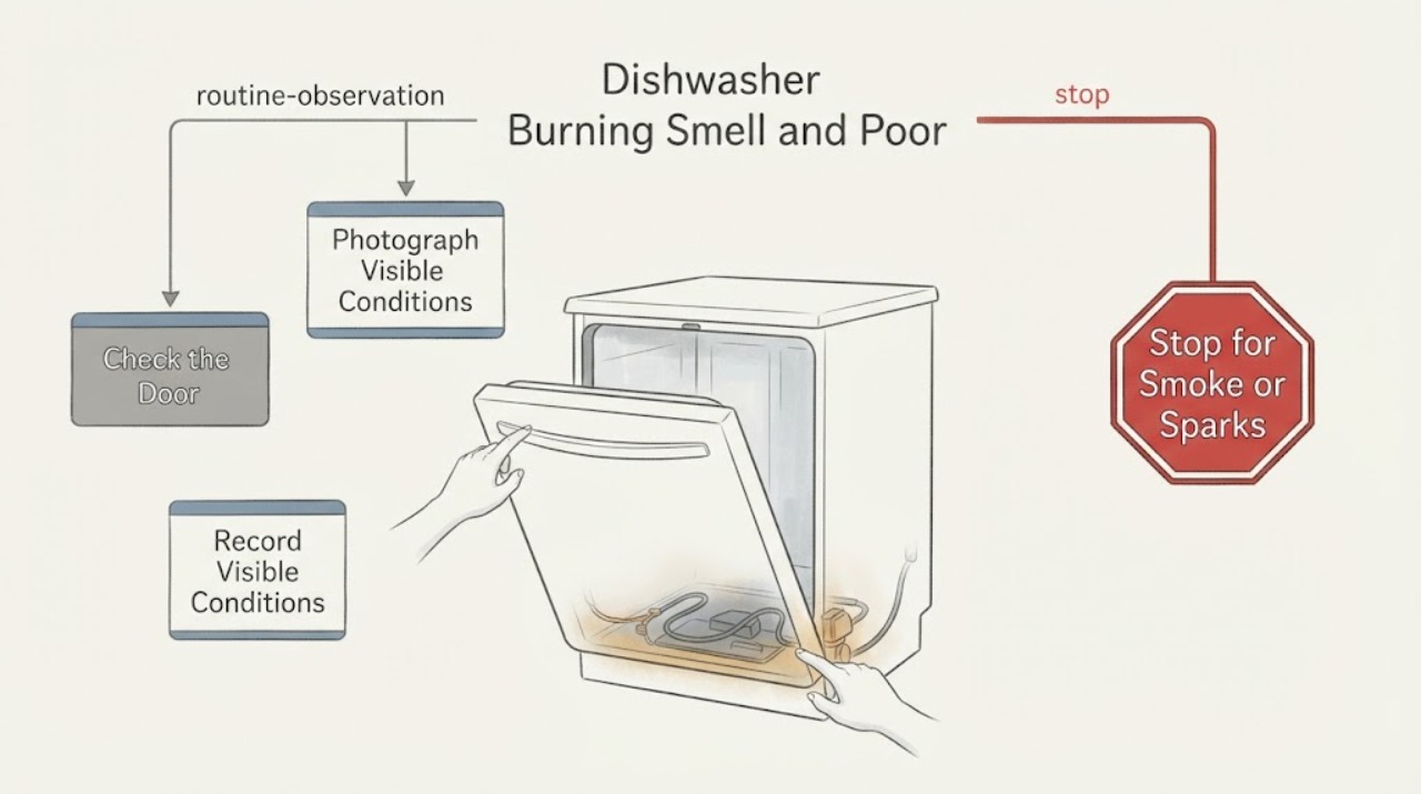 Dishwasher Burning Smell and Poor