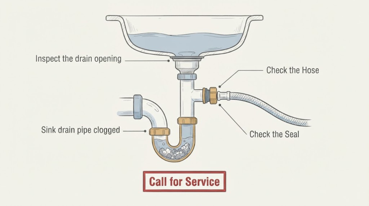 Sink drain pipe clogged