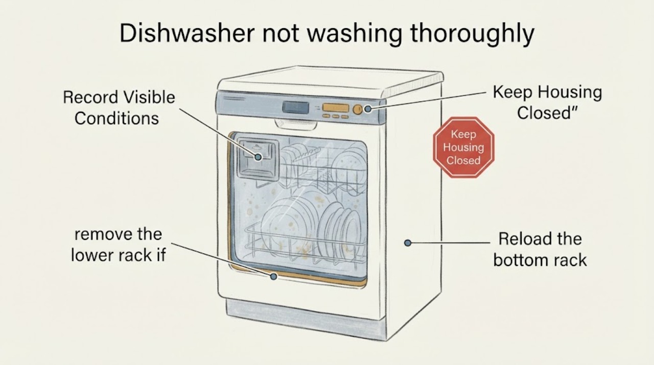 Dishwasher not washing thoroughly