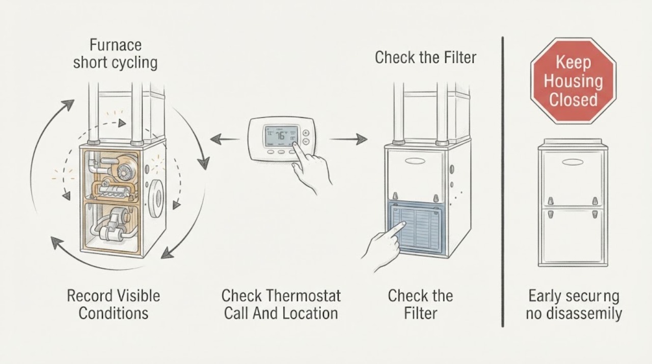 Furnace short cycling