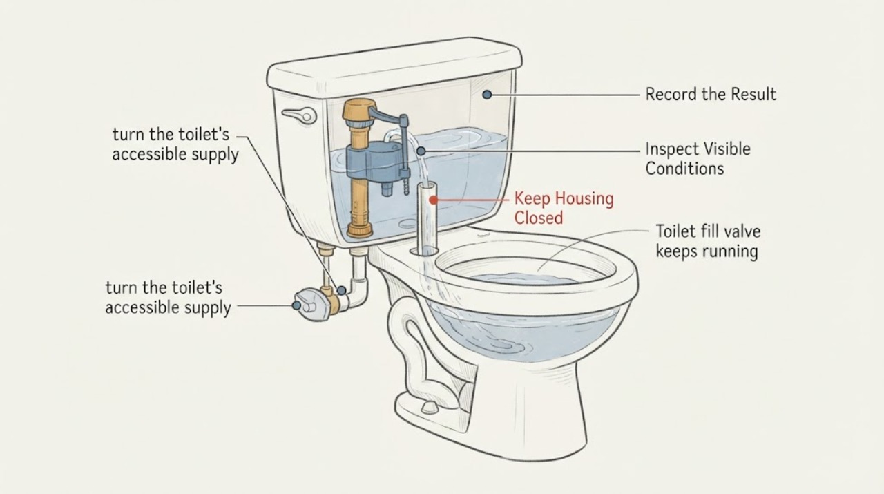 Toilet fill valve keeps running