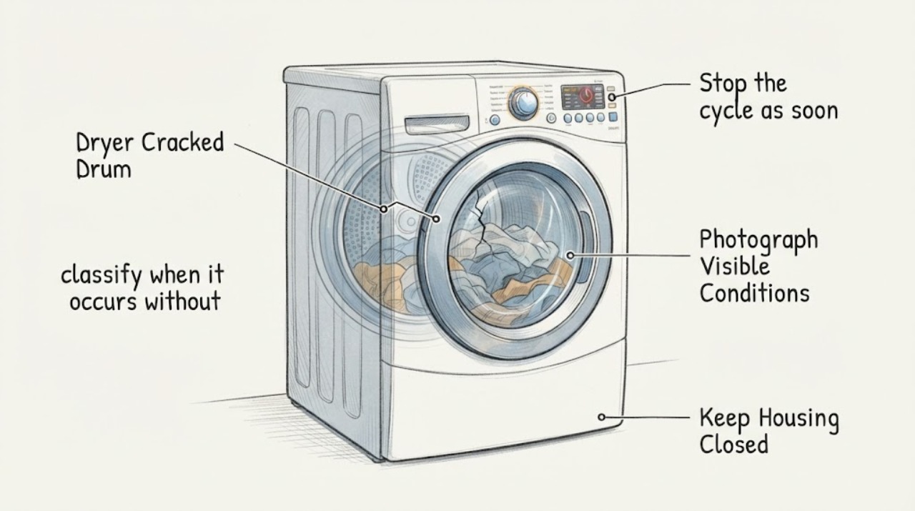 Dryer Cracked Drum