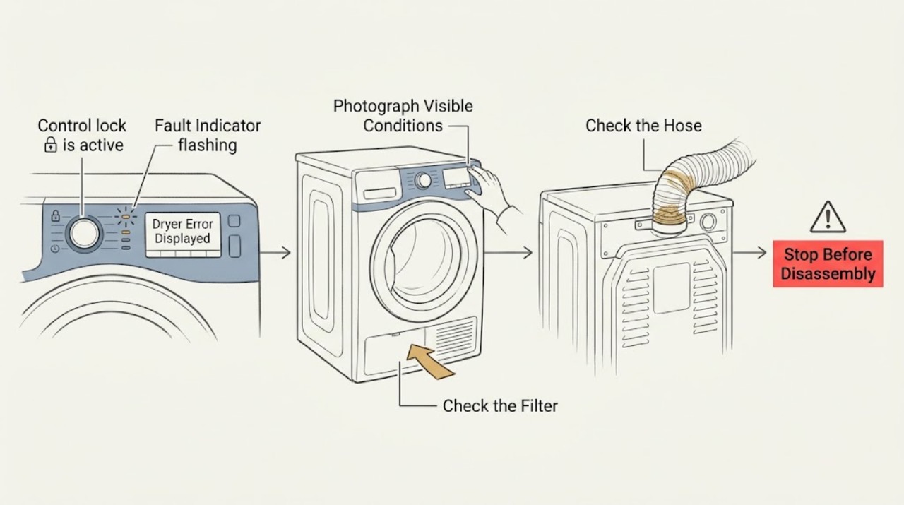 Dryer Error Displayed