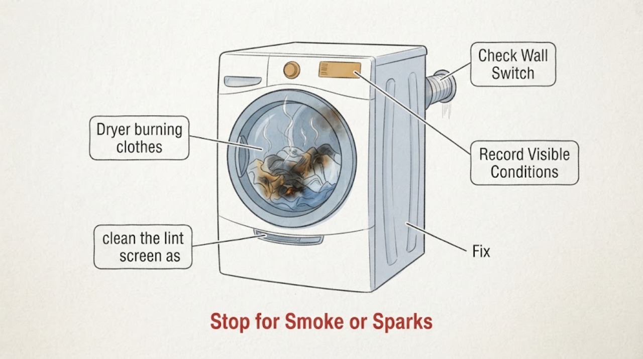 Dryer burning clothes | Fix