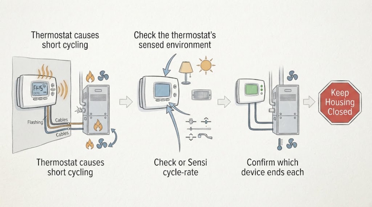 Thermostat causes short cycling