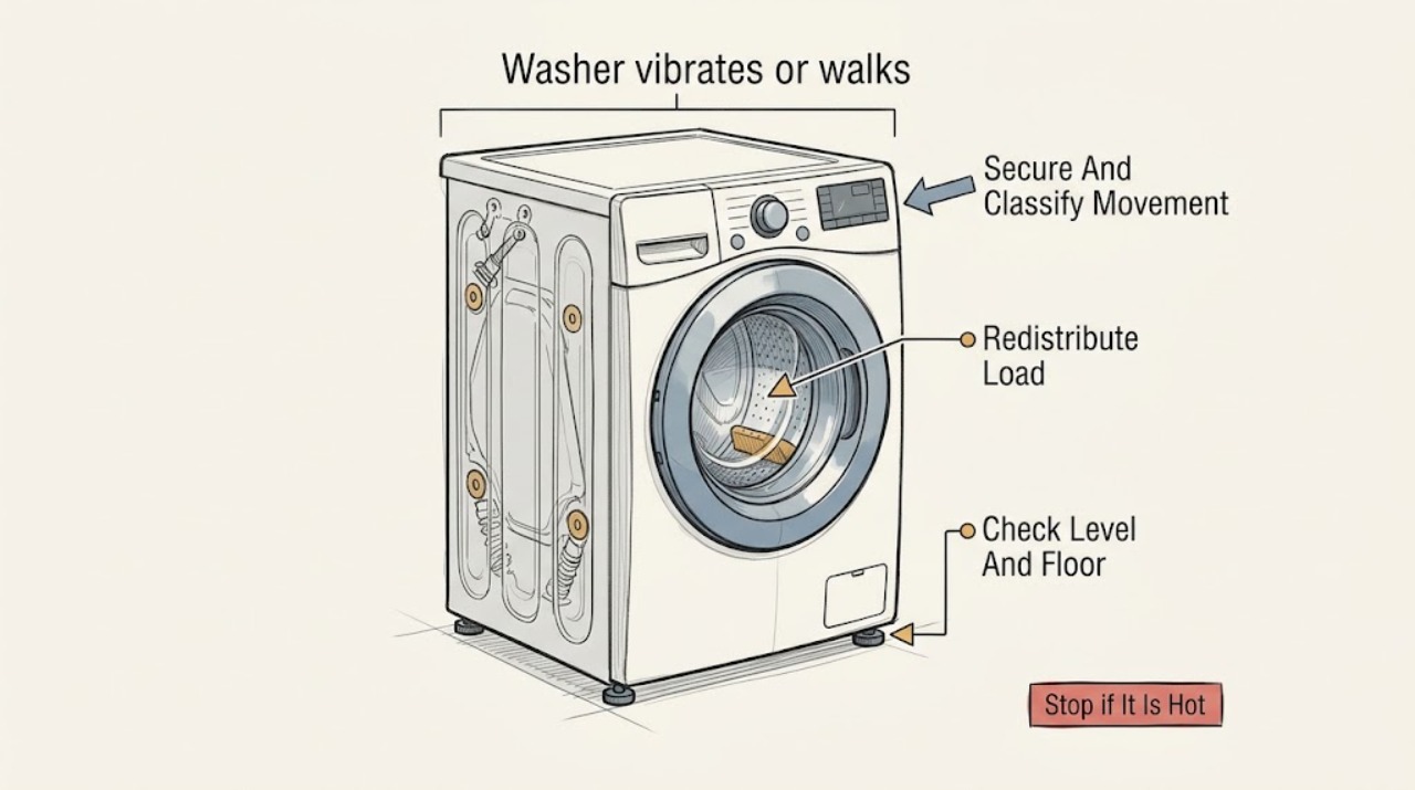 Washer vibrates or walks