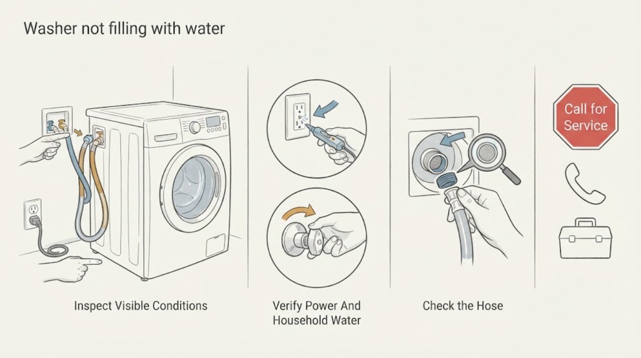 Washer not filling with water