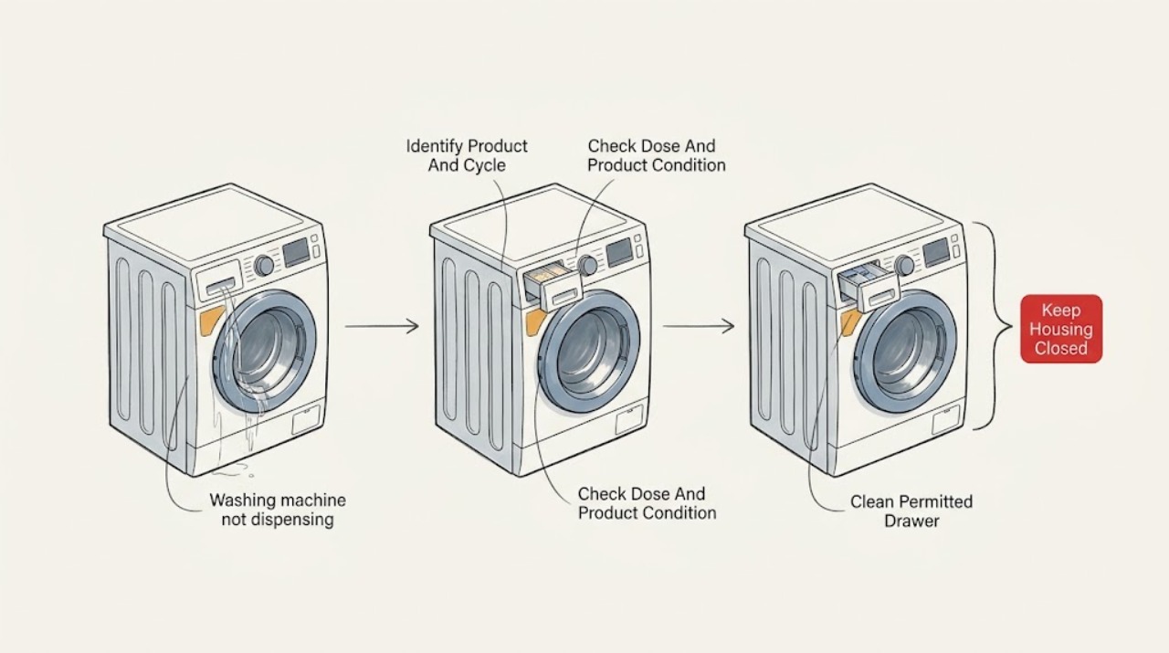 Washing machine not dispensing