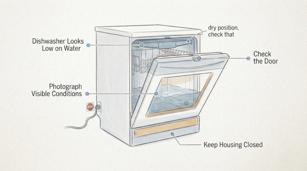 Dishwasher Looks Low on Water