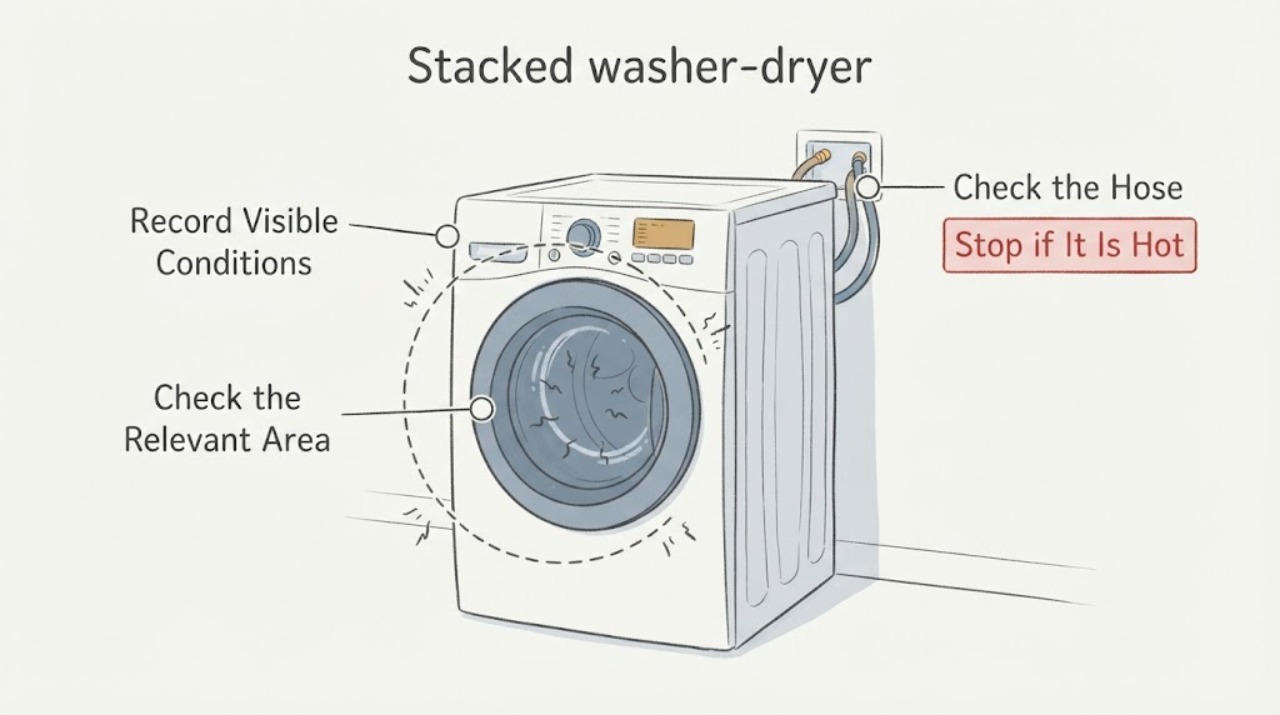 Stacked washer-dryer