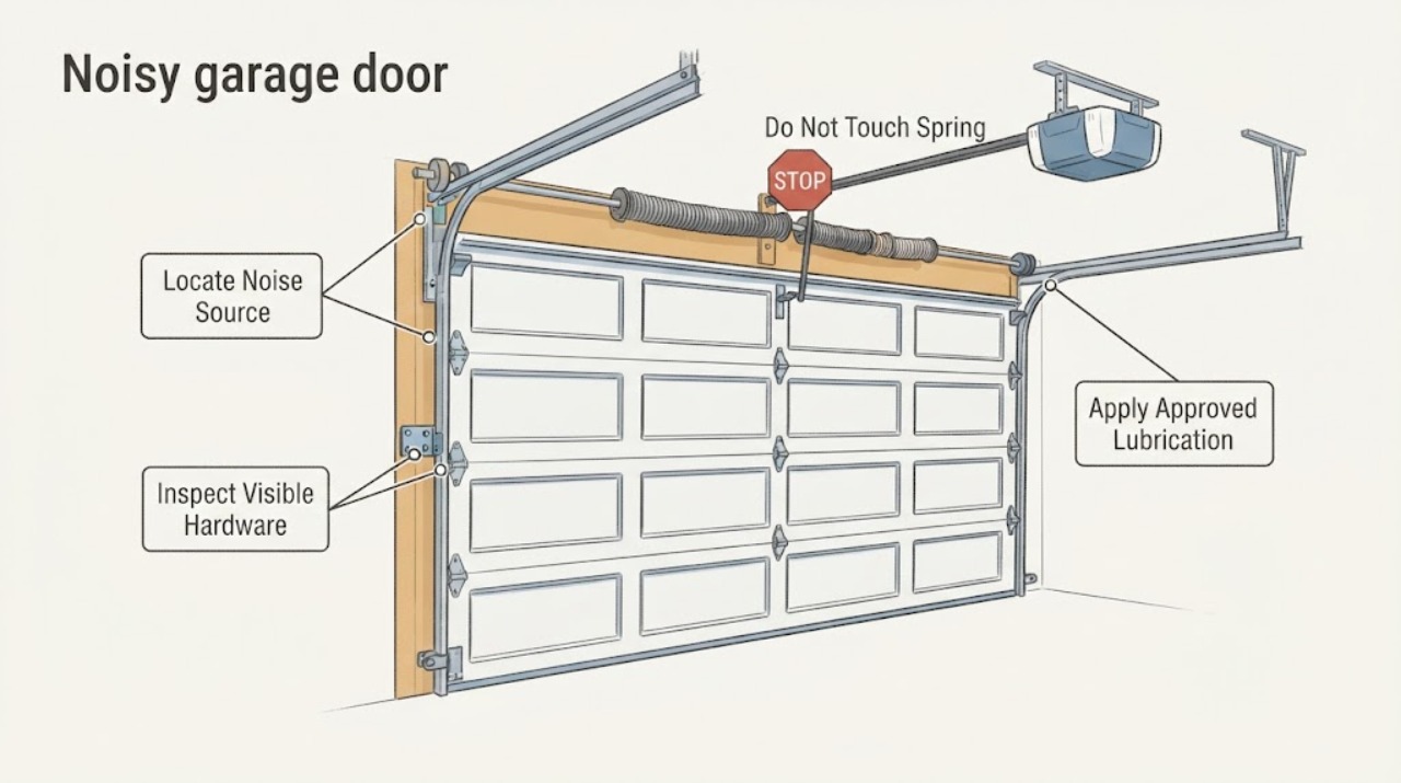 Noisy garage door