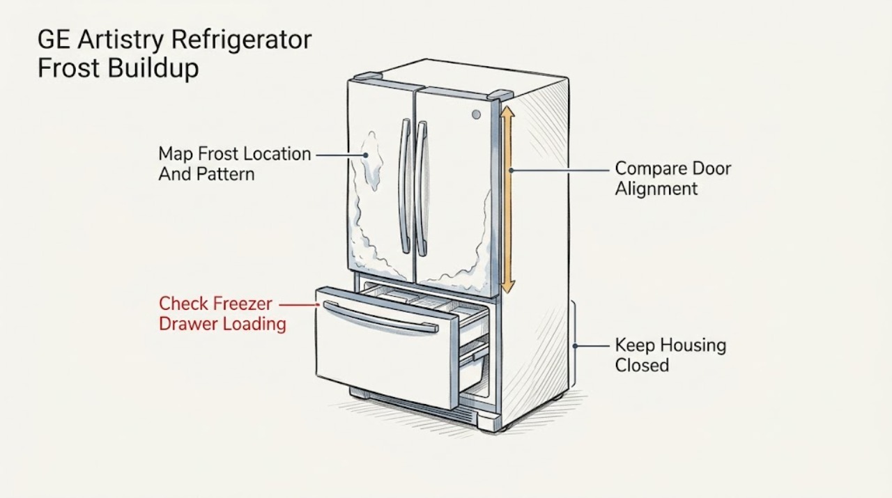GE Artistry Refrigerator Frost Buildup