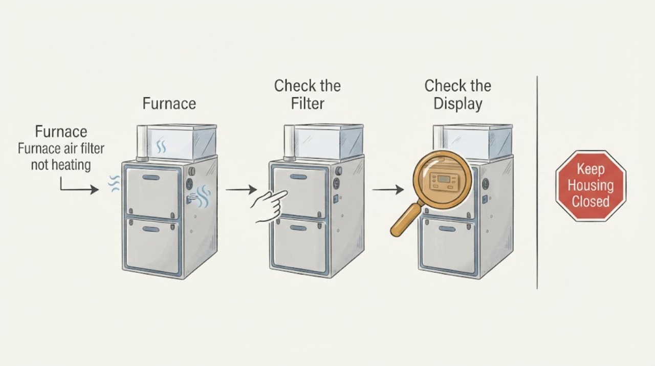 Furnace air filter not heating