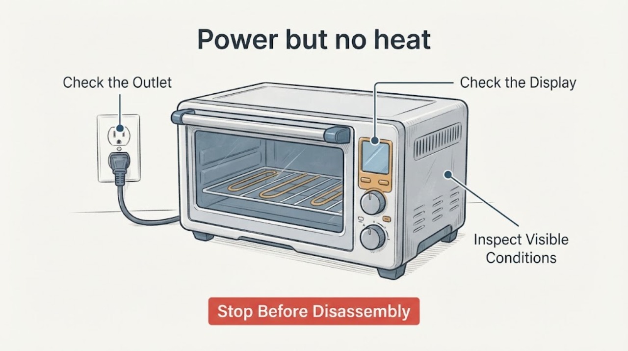 Power but no heat