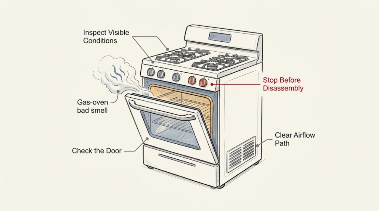Gas-oven bad smell