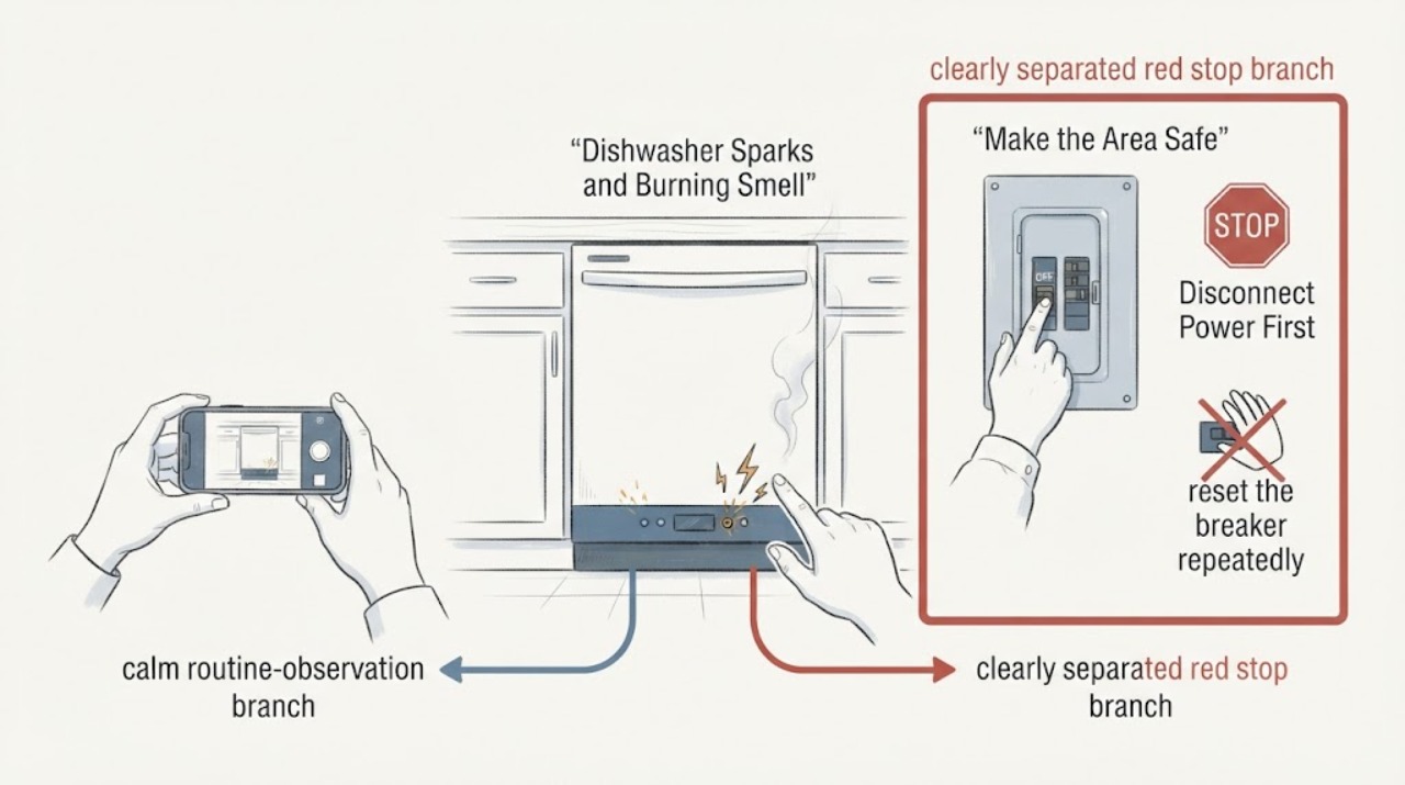 Dishwasher Sparks and Burning Smell