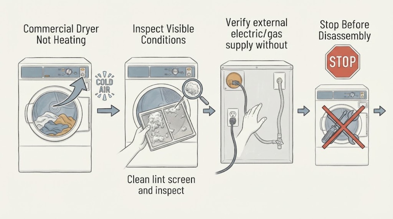 Commercial Dryer Not Heating