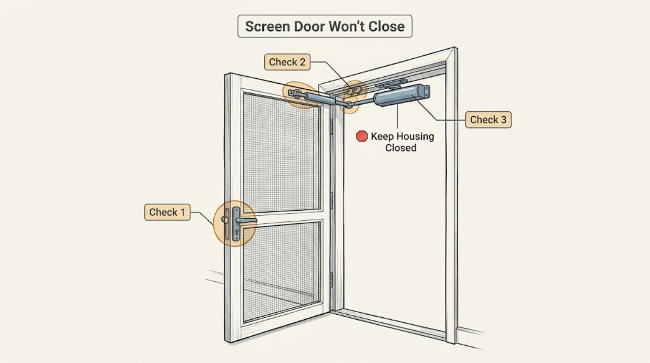 Screen Door Won't Close