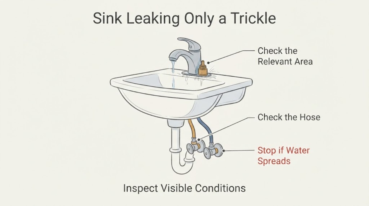 Sink Leaking Only a Trickle