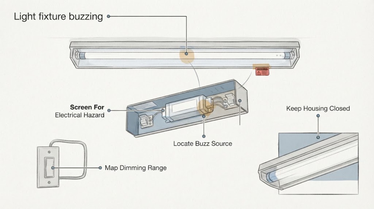 Light fixture buzzing