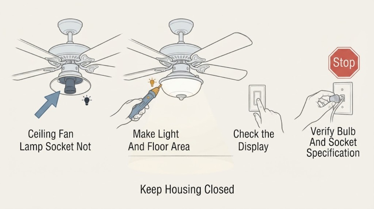 Ceiling Fan Lamp Socket Not
