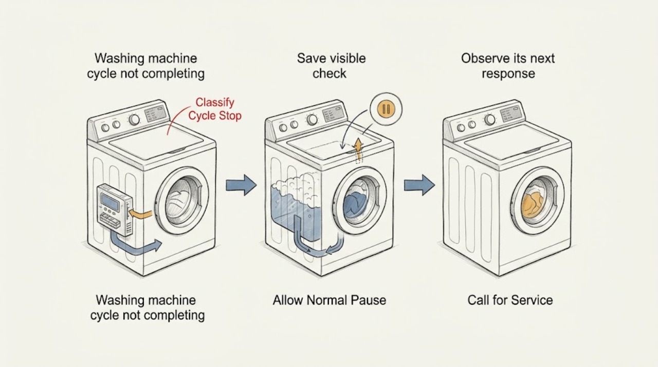 Washing machine cycle not completing