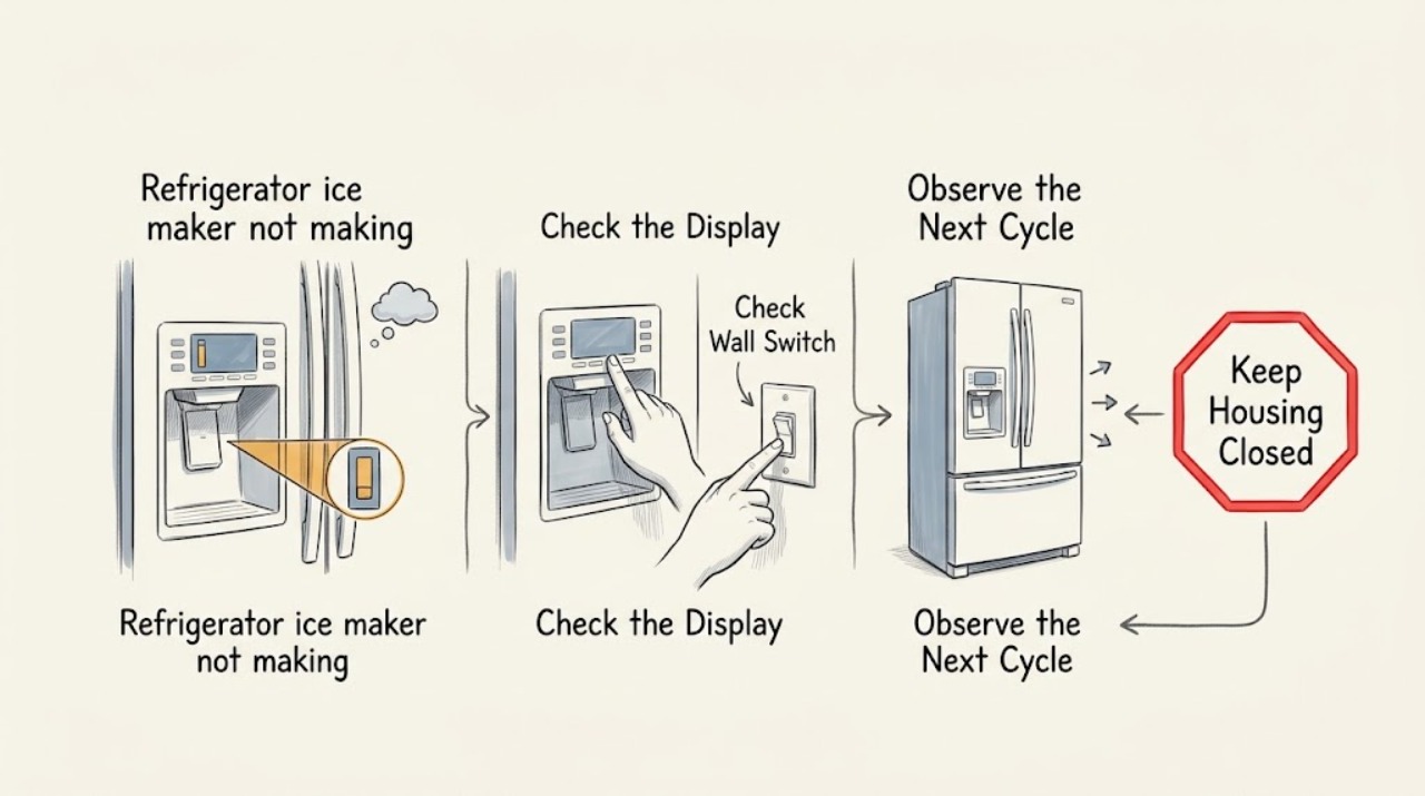 Refrigerator ice maker not making