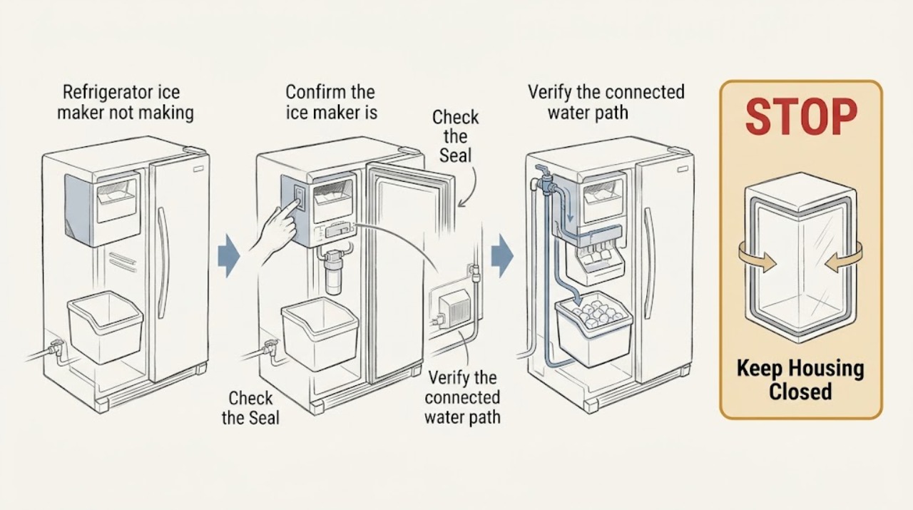 Refrigerator ice maker not making