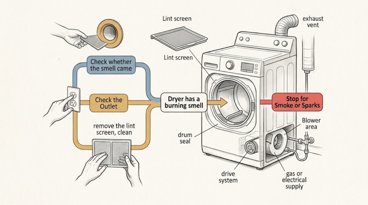 Dryer has a burning smell