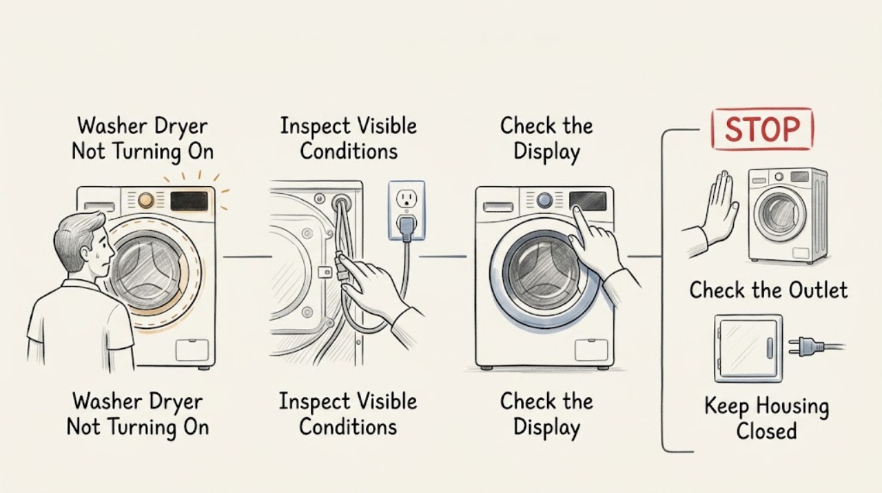 Washer Dryer Not Turning On