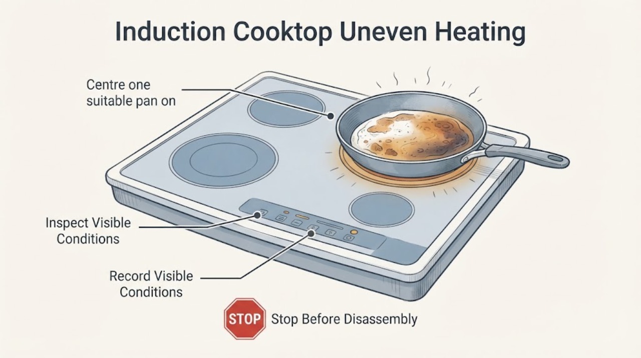 Induction Cooktop Uneven Heating