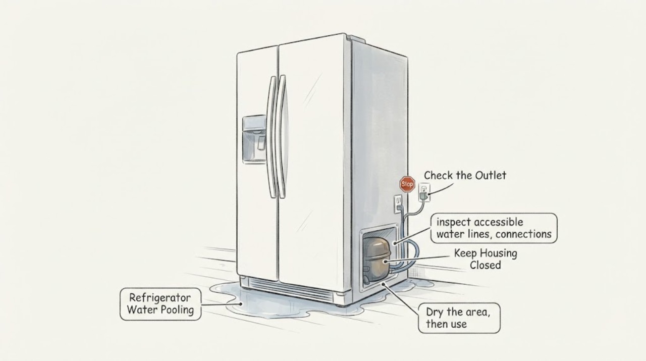 Refrigerator Water Pooling
