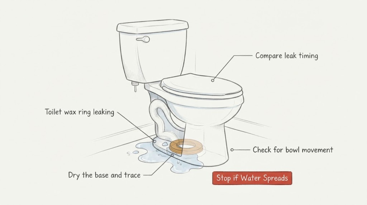 Toilet wax ring leaking