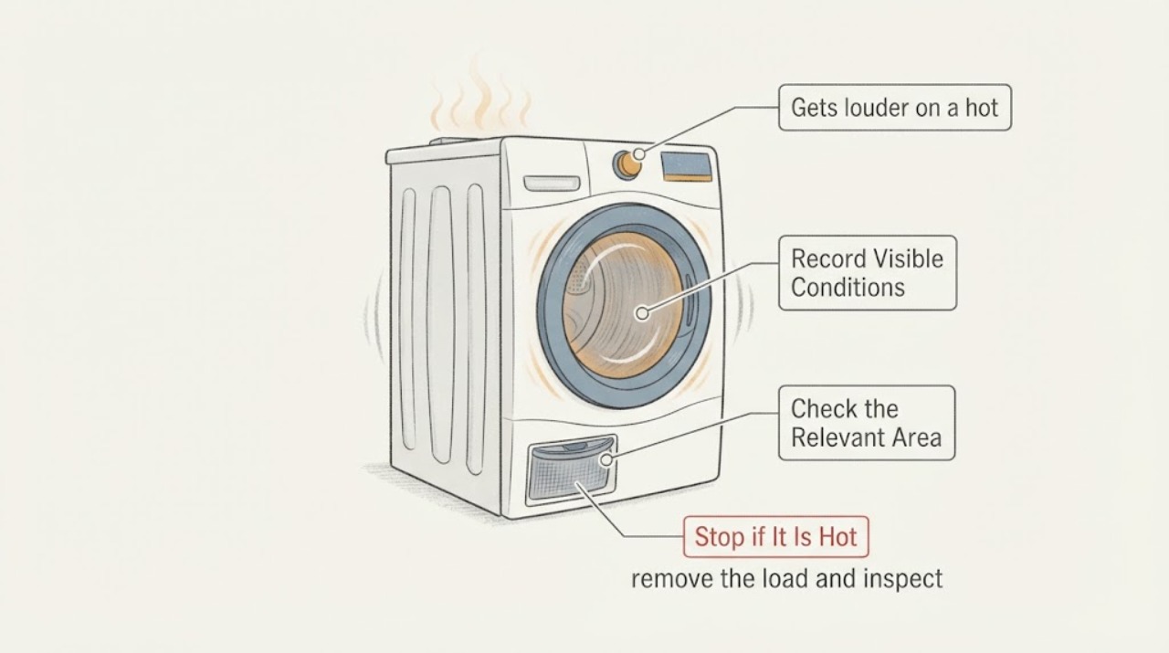 Gets louder on a hot