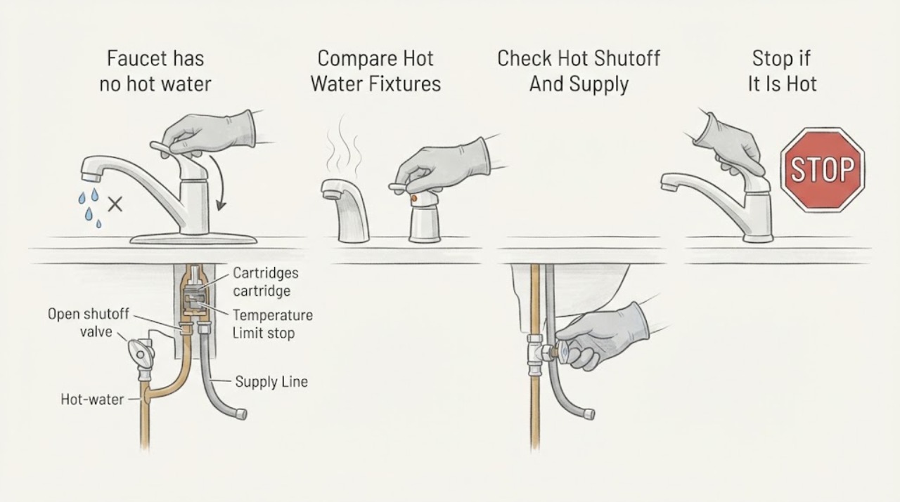 Faucet has no hot water