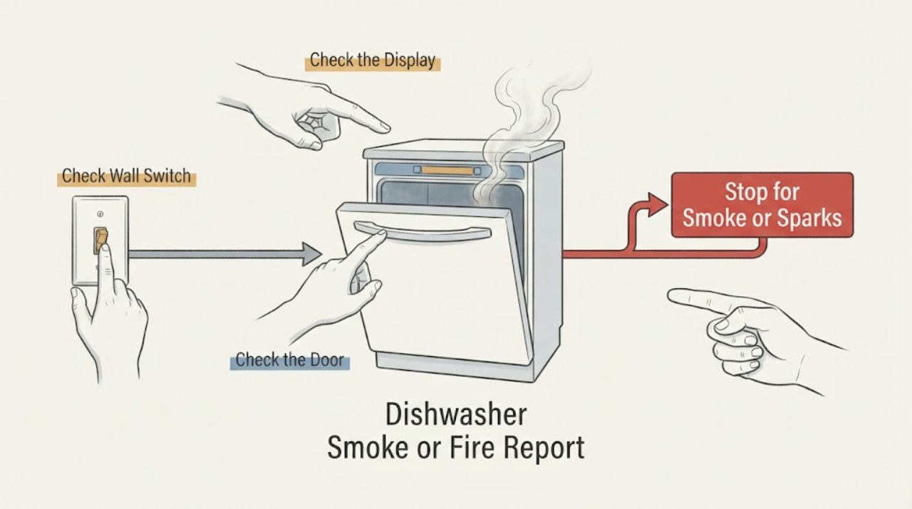 Dishwasher Smoke or Fire Report