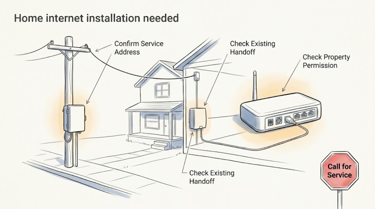 Home internet installation needed