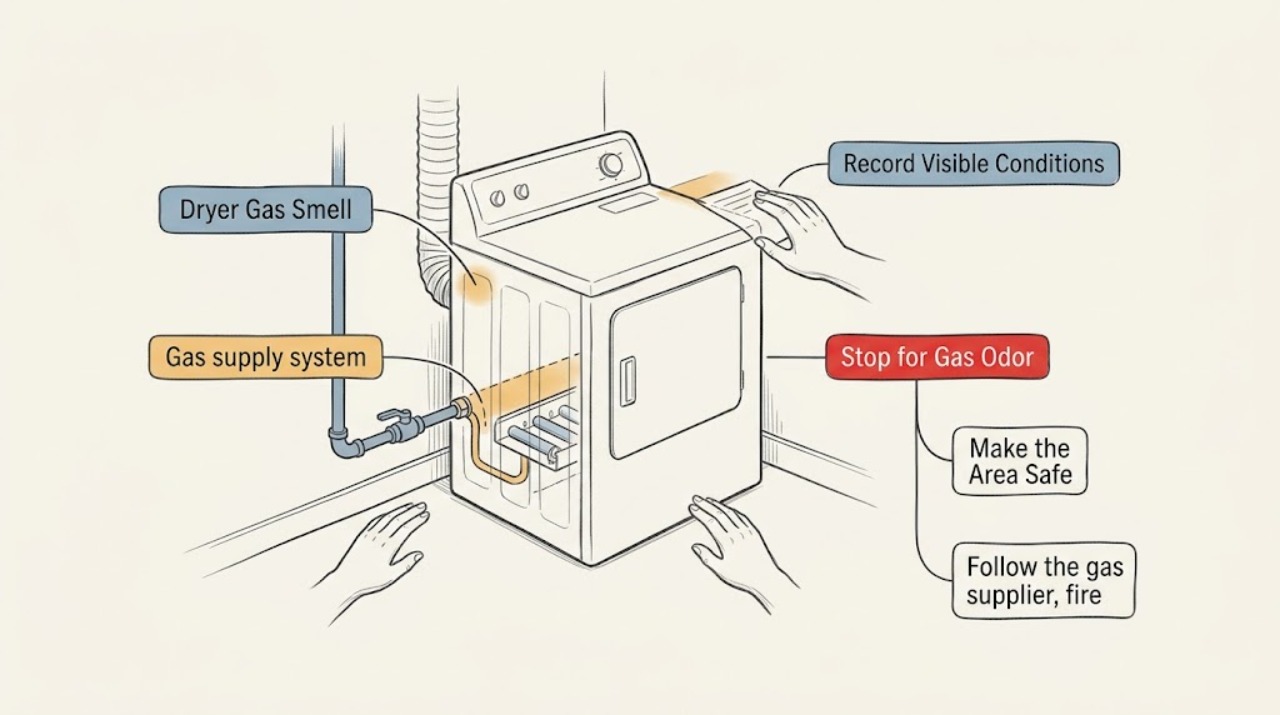 Dryer Gas Smell